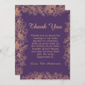 Leaf Baby shower Hartelijk dank Bedankkaart (Voorkant / Achterkant)