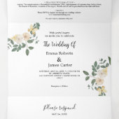 Leaf Back Bruiloft All-In-One Tri-Fold Uitnodiging (Binnenkant midden)