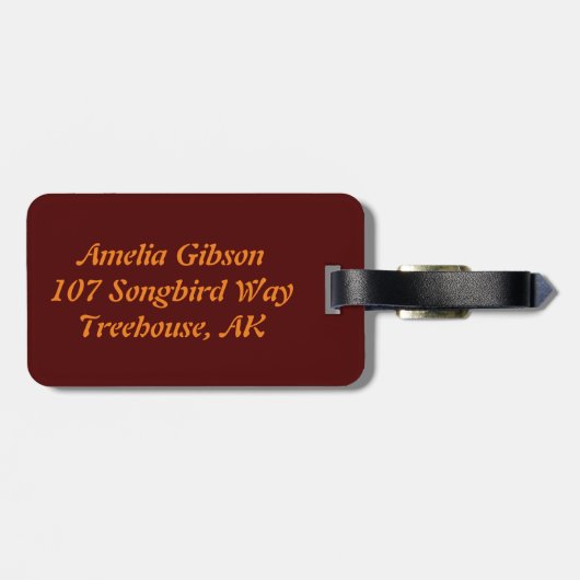 Leaf Bagagelabel (Achterkant horizontaal)