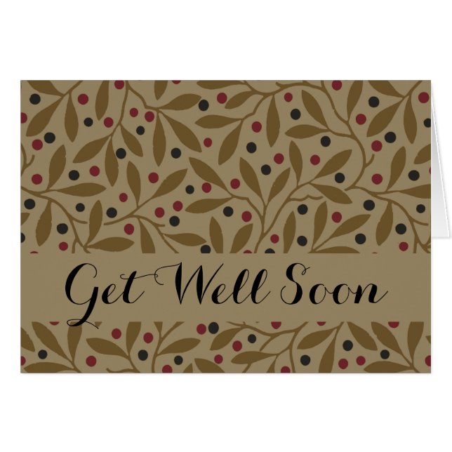 Leaf Berry Classic Kleurrijke  Patroon Art (Voorkant Horizontaal)