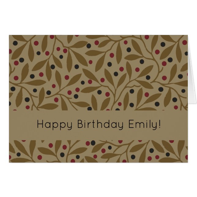 Leaf Berry Classic Kleurrijke  Patroon Art (Voorkant Horizontaal)