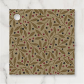 Leaf Berry Classic Kleurrijke  Patroon Art Bedankjes Labels (Voorkant)