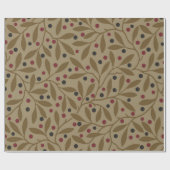 Leaf Berry Classic Kleurrijke Patroon Art Cadeaupapier (Vlak)
