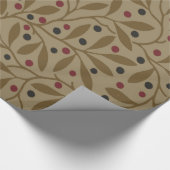 Leaf Berry Classic Kleurrijke Patroon Art Cadeaupapier (Hoek)
