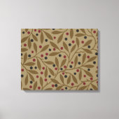 Leaf Berry Classic Kleurrijke  Patroon Art Canvas Afdruk (Voorkant)
