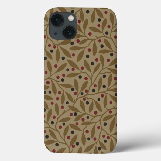 Leaf Berry Classic Kleurrijke  Patroon Art Case-Mate iPhone Case (Achterkant)