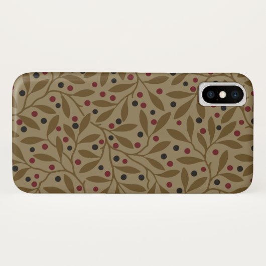 Leaf Berry Classic Kleurrijke Patroon Art Case-Mate iPhone Case (Achterkant (horizontaal))