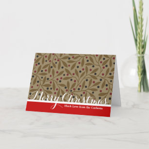 Leaf Berry Classic Kleurrijke  Patroon Art Feestdagen Kaart