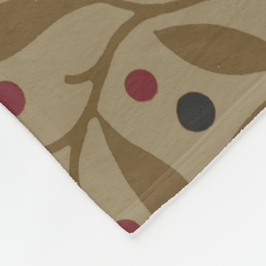 Leaf Berry Classic Kleurrijke Patroon Art Fleece Deken (Hoek)
