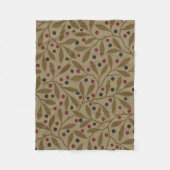Leaf Berry Classic Kleurrijke Patroon Art Fleece Deken (Voorkant)