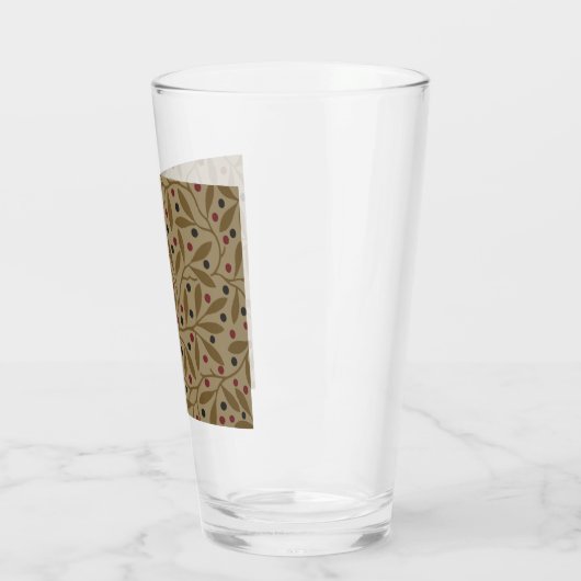 Leaf Berry Classic Kleurrijke  Patroon Art Glas (Links)