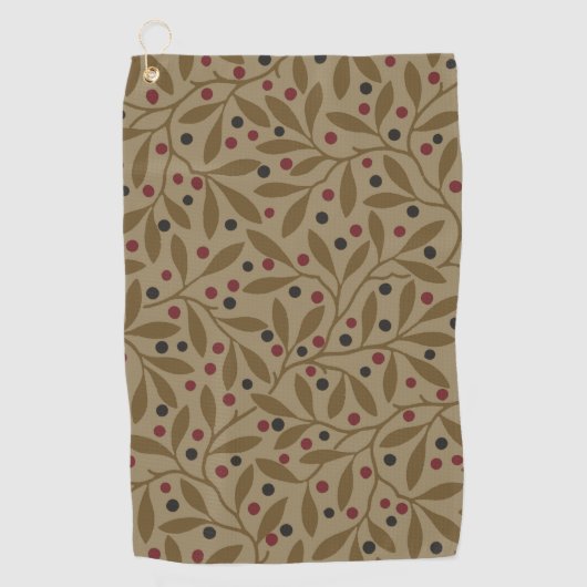 Leaf Berry Classic Kleurrijke  Patroon Art Golfhanddoek (Voorkant)
