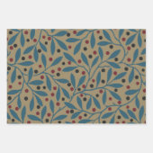 Leaf Berry Classic Kleurrijke  Patroon Art Inpakpapier Vel (Voorkant 2)