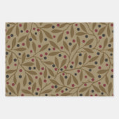 Leaf Berry Classic Kleurrijke  Patroon Art Inpakpapier Vel (Voorkant)