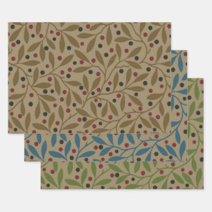 Leaf Berry Classic Kleurrijke  Patroon Art Inpakpapier Vel