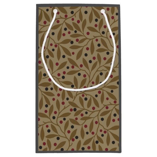 Leaf Berry Classic Kleurrijke  Patroon Art Klein Cadeauzakje (Achterkant)