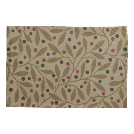 Leaf Berry Classic Kleurrijke Patroon Art Kussensloop (Achterkant)