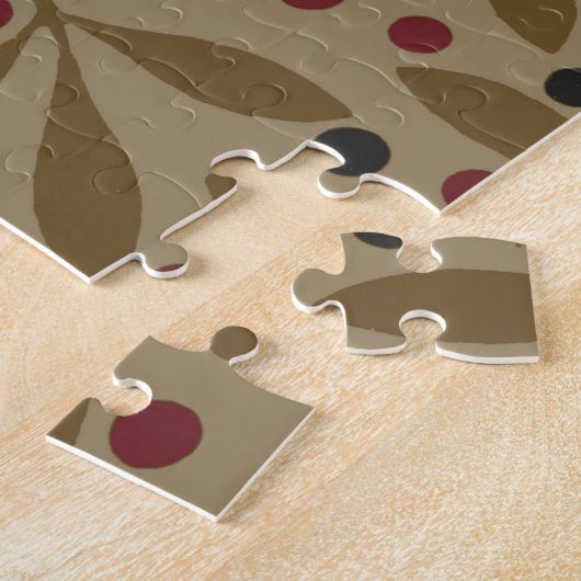 Leaf Berry Classic Kleurrijke  Patroon Art Legpuzzel (Zijkant)