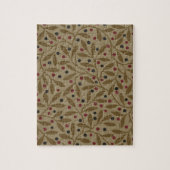 Leaf Berry Classic Kleurrijke  Patroon Art Legpuzzel (Verticaal)