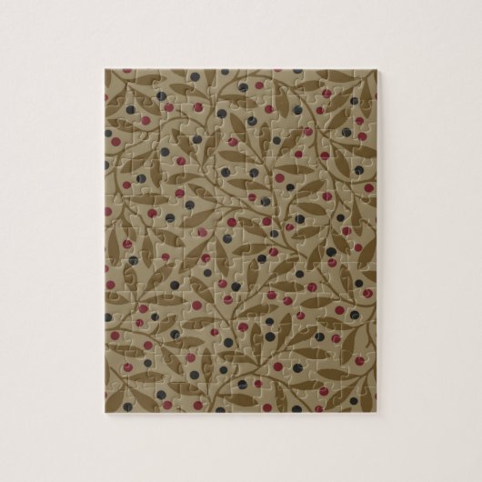 Leaf Berry Classic Kleurrijke Patroon Art Legpuzzel (Verticaal)