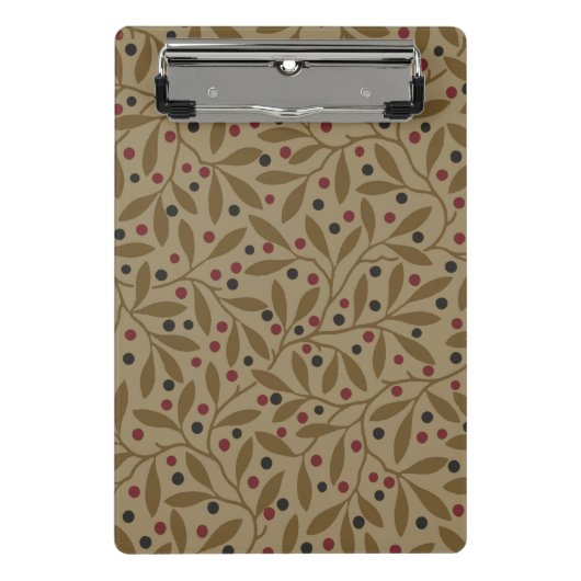 Leaf Berry Classic Kleurrijke Patroon Art Mini Klembord (Voorkant)