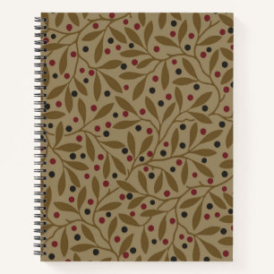 Leaf Berry Classic Kleurrijke  Patroon Art Notitieboek