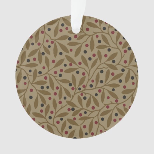 Leaf Berry Classic Kleurrijke Patroon Art Ornament (voorkant)