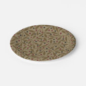 Leaf Berry Classic Kleurrijke  Patroon Art Papieren Bordje (Gekanteld)