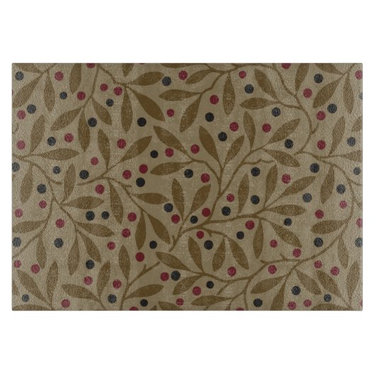 Leaf Berry Classic Kleurrijke  Patroon Art Snijplank (Voorkant)