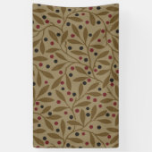 Leaf Berry Classic Kleurrijke  Patroon Art Spandoek (Verticaal)