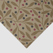 Leaf Berry Classic Kleurrijke  Patroon Art Tissuepapier (Detail)