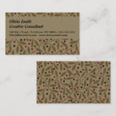 Leaf Berry Classic Kleurrijke  Patroon Art Visitekaartje (Voorkant / Achterkant)