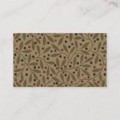 Leaf Berry Classic Kleurrijke  Patroon Art Visitekaartje (Achterkant)