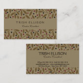 Leaf Berry Classic Kleurrijke  Patroon Art Visitekaartje (Voorkant / Achterkant)