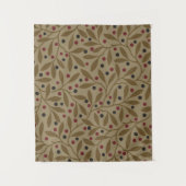 Leaf Berry Classic Kleurrijke Patroon Art Wandkleed (Voorkant)