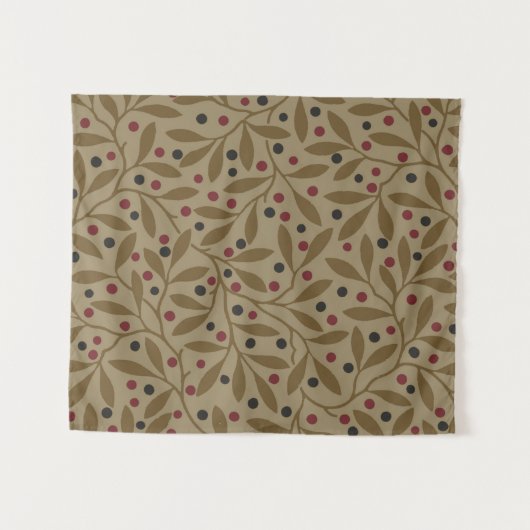 Leaf Berry Classic Kleurrijke  Patroon Art Wandkleed (Voorkant (horizontaal))