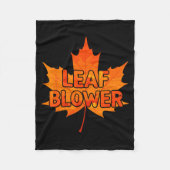 Leaf Blower Autumn Funny Halloween Matching Couple Fleece Deken (Voorkant)