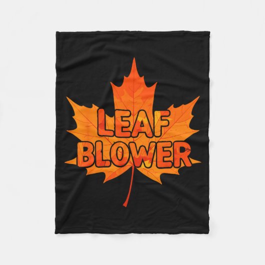 Leaf Blower Autumn Funny Halloween Matching Couple Fleece Deken (Voorkant)