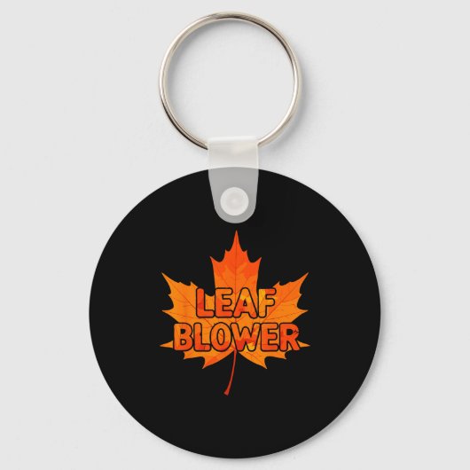 Leaf Blower Autumn Funny Halloween Matching Couple Sleutelhanger (Voorkant)