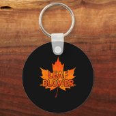 Leaf Blower Autumn Funny Halloween Matching Couple Sleutelhanger (Voorkant)