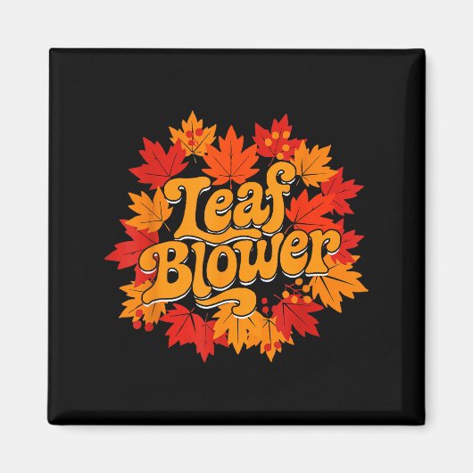 Leaf Blower Autumn Season Falling Leaves Cleanup G Magneet (Voorkant)