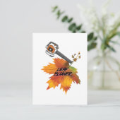 Leaf Blower Fall Costume Briefkaart (Staand voorkant)
