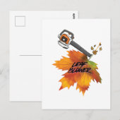 Leaf Blower Fall Costume Briefkaart (Voorkant / Achterkant)
