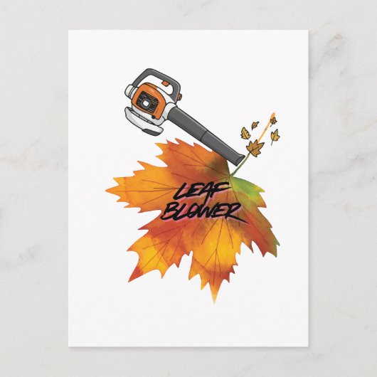 Leaf Blower Fall Costume Briefkaart (Voorkant)