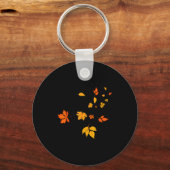 Leaf Blower Fall Leaves Funny Halloween Couple Mat Sleutelhanger (Voorkant)