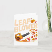 Leaf Blower Funny Autumn Fall Season Humor  Kaart (Voorkant)