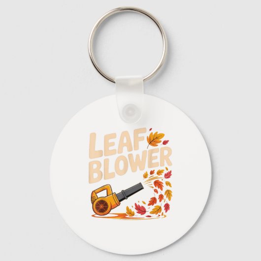 Leaf Blower Funny Autumn Fall Season Humor  Sleutelhanger (Voorkant)