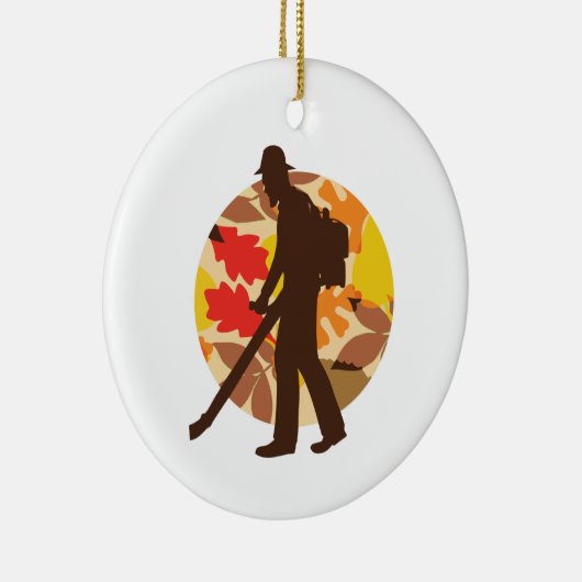 Leaf Blower Keramisch Ornament (Rechts)