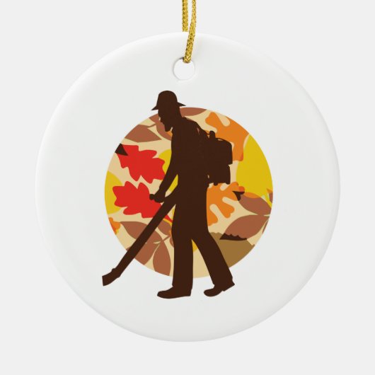 Leaf Blower Keramisch Ornament (Voorkant)