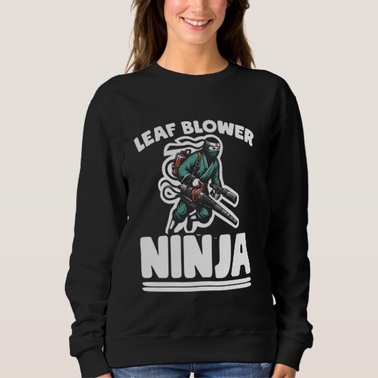 Leaf Blower Ninja Gazonverzorging Grasmaaier Lands Trui (Voorkant)